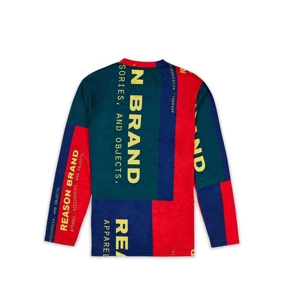 New Medium Reason Arseno Multicolor Long Sleeve Streetware Casual Tee Tshirt - Picture 4 of 7